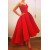 Real Pictures Strapless A-Line High Low Red Prom Dresses ED010737