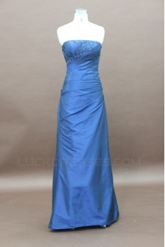 A-Line Strapless Long Beaded Prom Evening Formal Party Dresses ED010746