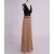 A-Line V-Neck Lace and Chiffon Pleated Long Prom Evening Formal Party Dresses ED010768