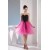 Beaded Sweetheart Black Pink Short Cocktail Party Dresses ED010777