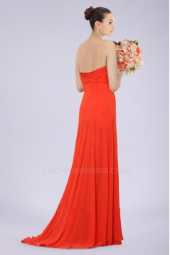 A-Line Sweetheart Long Chiffon Prom Evening Dresses ED010787