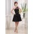 A-Line One-Shoulder Short Black Prom Evening Dresses ED010821