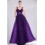 A-Line Straps Beaded Long Chiffon Prom Evening Dresses ED010828