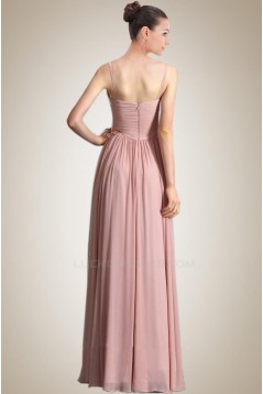 A-Line V-Neck Long Chiffon Prom Evening Dresses ED010835