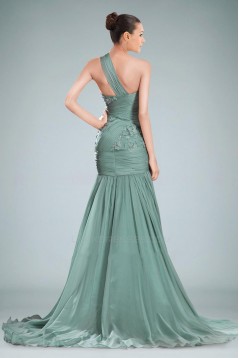 Trumpet/Mermaid One-Shoulder Long Prom Evening Dresses ED010842