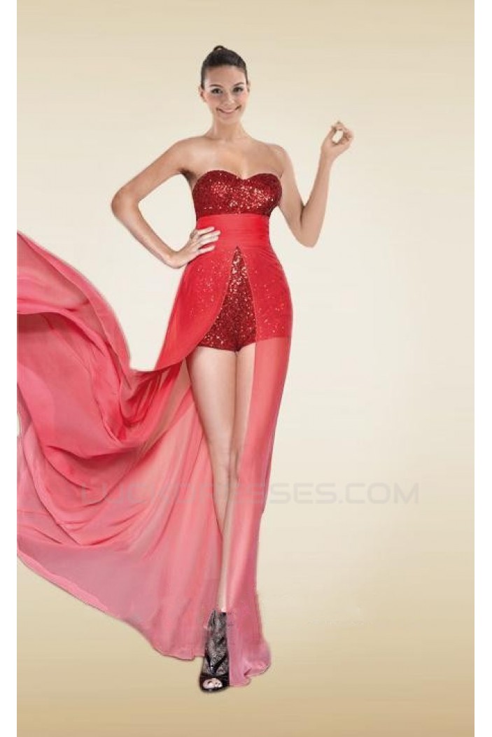 Sexy Red Sequins Prom Evening Formal Dresses ED010854