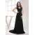 Long Black V-Neck Sweep Train Chiffon Prom Evening Formal Dresses ED010871