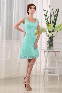 A-Line Straps Short Lace Prom Evening Formal Dresses ED010910