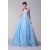 A-Line Strapless Beaded Long Blue Prom Evening Formal Dresses ED010941
