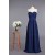 A-Line Sweetheart Navy Blue Long Chiffon Prom Evening Formal Dresses ED010956