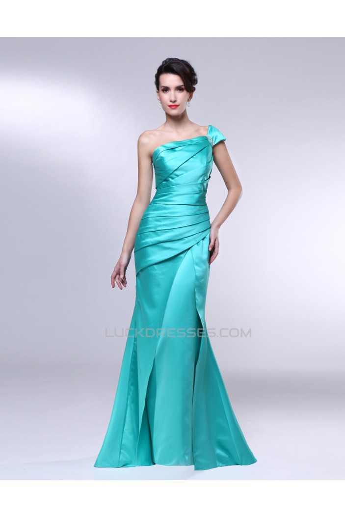 Trumpet/Mermaid One-Shoulder Long Prom Evening Formal Dresses ED010975