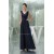 A-Line Falbala Silk like Satin V-Neck Long Evening Formal Bridesmaid Dresses 02020016