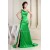 Silk like Satin One-Shoulder Sleeveless Long Green Prom/Formal Evening Dresses 02020029
