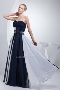 A-Line Sleeveless Beading Floor-Length Soft Sweetheart Prom/Formal Evening Dresses 02020031
