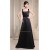 A-Line Sleeveless Sequins Floor-Length Square Long Black Prom/Formal Evening Dresses 02020039