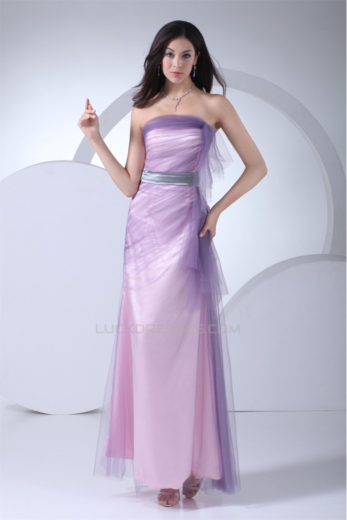 Ankle-Length Fine Netting Long Prom/Formal Evening Dresses 02020058