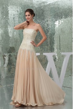 Asymmetrical Ruffles Chiffon Sequined Material Prom/Formal Evening Dresses 02020061