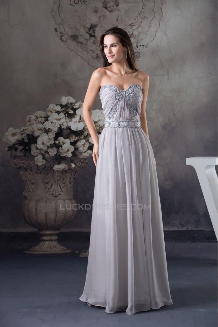 Beading Chiffon Sleeveless Long Prom/Formal Evening Dresses 02020072