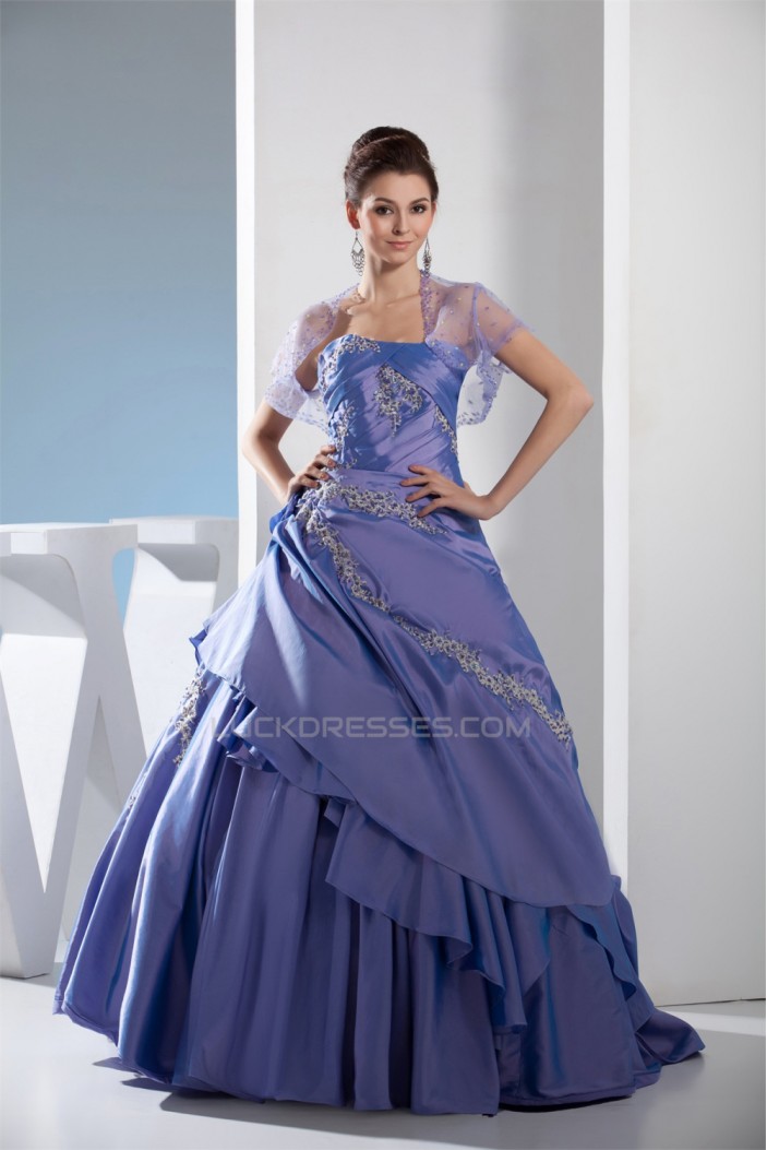 Beading Floor-Length Strapless A-Line Sleeveless Prom/Formal Evening Dresses 02020077