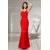 Beading Mermaid/Trumpet Halter Long Red Floor-Length Prom/Formal Evening Dresses 02020081