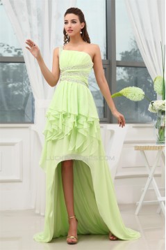 Affordable High Low Beading Sleeveless Chiffon Prom/Formal Evening Dresses 02020092