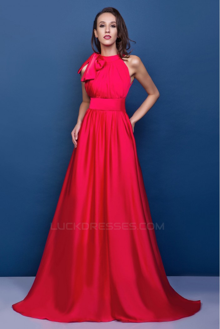 A-Line Long Red Prom Evening Party Dresses 02021004