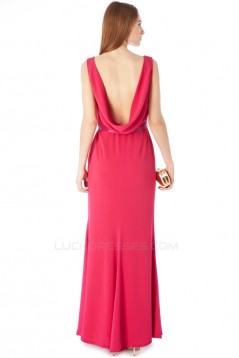 Sheath/Column Long Chiffon Prom Evening Party Dresses 02021008