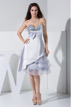 A-Line Knee-Length Bows Sleeveless Sweetheart Prom/Formal Evening Dresses 02021021