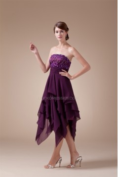 Asymmetrical Sleeveless Chiffon Silk like Satin Prom/Formal Evening Dresses 02021039