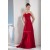 A-Line Chiffon Brush Sweep Train Long Red Prom/Formal Evening Dresses 02020107