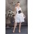 A-Line Halter Short White Homecoming Cocktail Party Bridesmaid Dresses 02021071