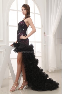 High Low Beading Sleeveless Puddle Train Prom/Formal Evening Dresses 02021132