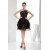 Short/Mini Beading Lace Tulle Fine Netting Little Black Dresses 02021159