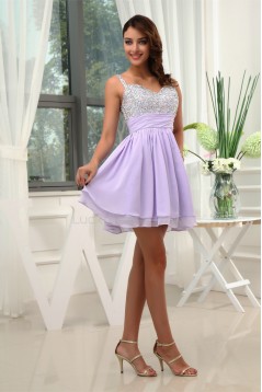 A-Line Short/Mini Chiffon Beaded Prom/Formal Evening Dresses 02021165