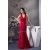 Trumpet/Mermaid Brush Sweep Train Long Red Beading Prom/Formal Evening Dresses 02020120