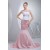 Trumpet/Mermaid Brush Sweep Train Beading Pink White Prom/Formal Evening Dresses 02020121