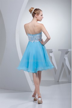 A-Line Sweetheart Beading Sleeveless Knee-Length Prom/Formal Evening Dresses 02021255
