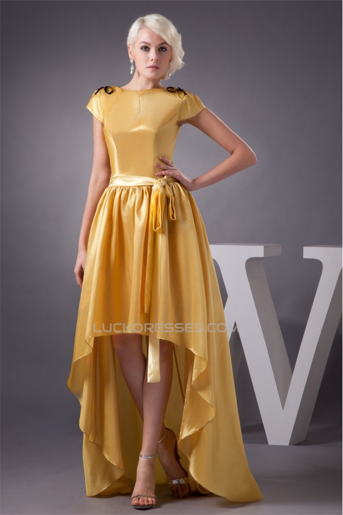 Asymmetrical Bows Short A-Line Taffeta Prom/Formal Evening Dresses 02021284
