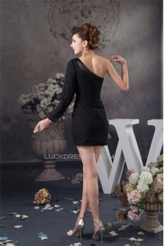 Beading One-Shoulder Sheath/Column Short/Mini Prom/Formal Evening Dresses 02021288