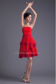 A-Line Chiffon Silk like Satin Short/Mini Prom/Formal Evening Dresses 02021437