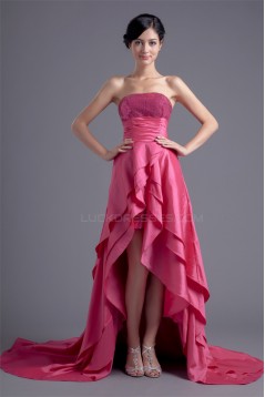 Asymmetrical A-Line Sleeveless Tiered Strapless Prom/Formal Homecoming Evening Dresses 02021446