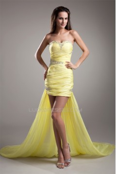 Asymmetrical Chiffon Beading Sleeveless Prom/Formal Evening Homecoming Dresses 02021448