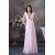 A-Line Cap-Sleeve Floor-Length Beading Long Pink Prom Evening Formal Bridesmaid Dresses 02020145