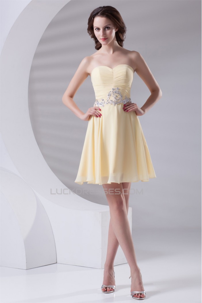 Beading A-Line Chiffon Prom/Formal Evening Cocktail Homecoming Dresses 02021451