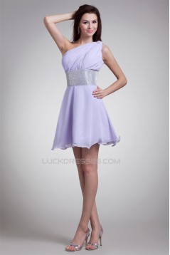 Chiffon Elastic Woven Satin Short/Mini Prom/Formal Evening Dresses 02021461