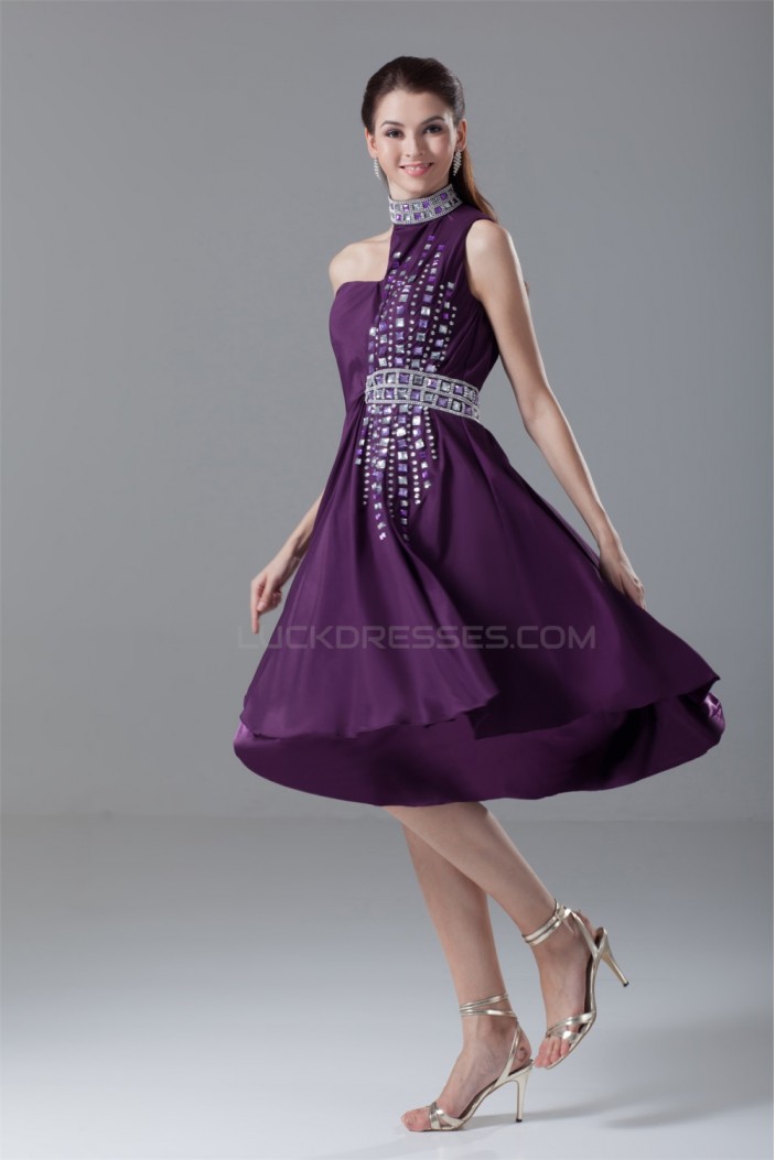 One-Shoulder Elastic Woven Satin Sleeveless Prom/Formal Evening Dresses 02021476