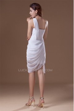 One-Shoulder Sleeveless Short/Mini Ruffles Prom/Formal Evening Dresses 02021479