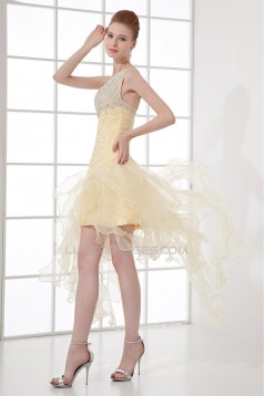 Organza Silk like Satin Asymmetrical Sleeveless Prom/Formal Evening Dresses 02021484