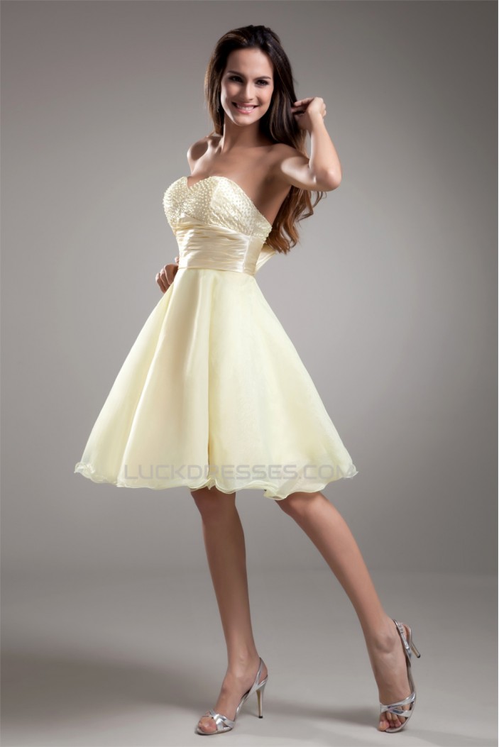 Organza Silk like Satin Sweetheart Beading Prom/Formal Evening Dresses 02021486
