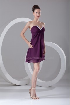 Short/Mini Ruffles A-Line V-Neck Sleeveless Prom/Formal Evening Dresses 02021508